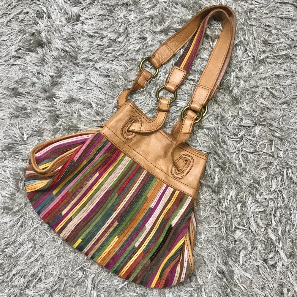 LUCKY BRAND PATCHWORK BOHO COLORBLOCK BAG🔥